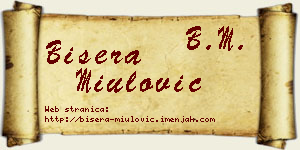 Bisera Miulović vizit kartica